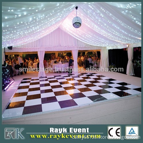 Portable dance floor funfinished black walnut flooring